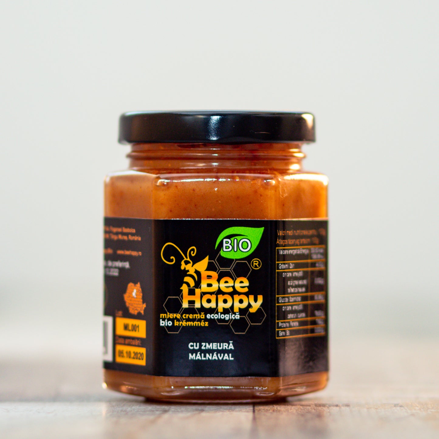 Miere cremoasă organică de zmeură